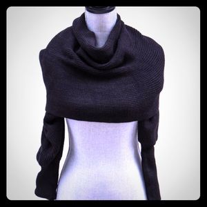 Knit Sweater Scarf NWOT - Charcoal